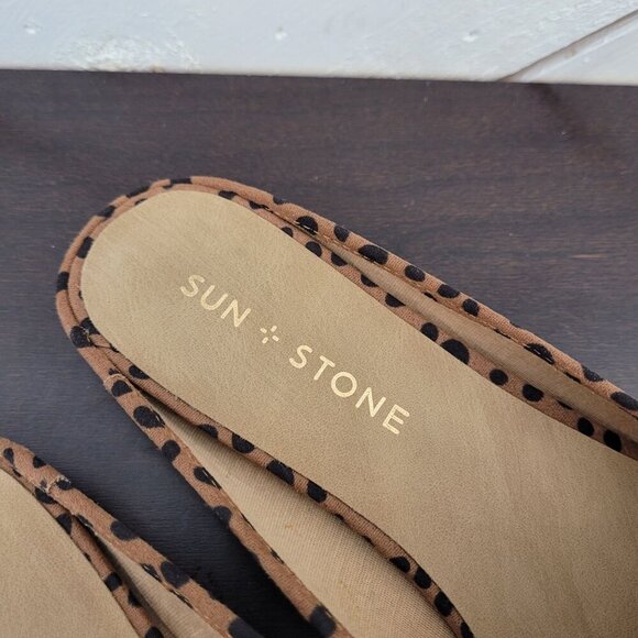 NEW Sun + Stone Ninnaf Womens Size 6 M Leopard Print Slip-On Flats - Picture 5 of 8
